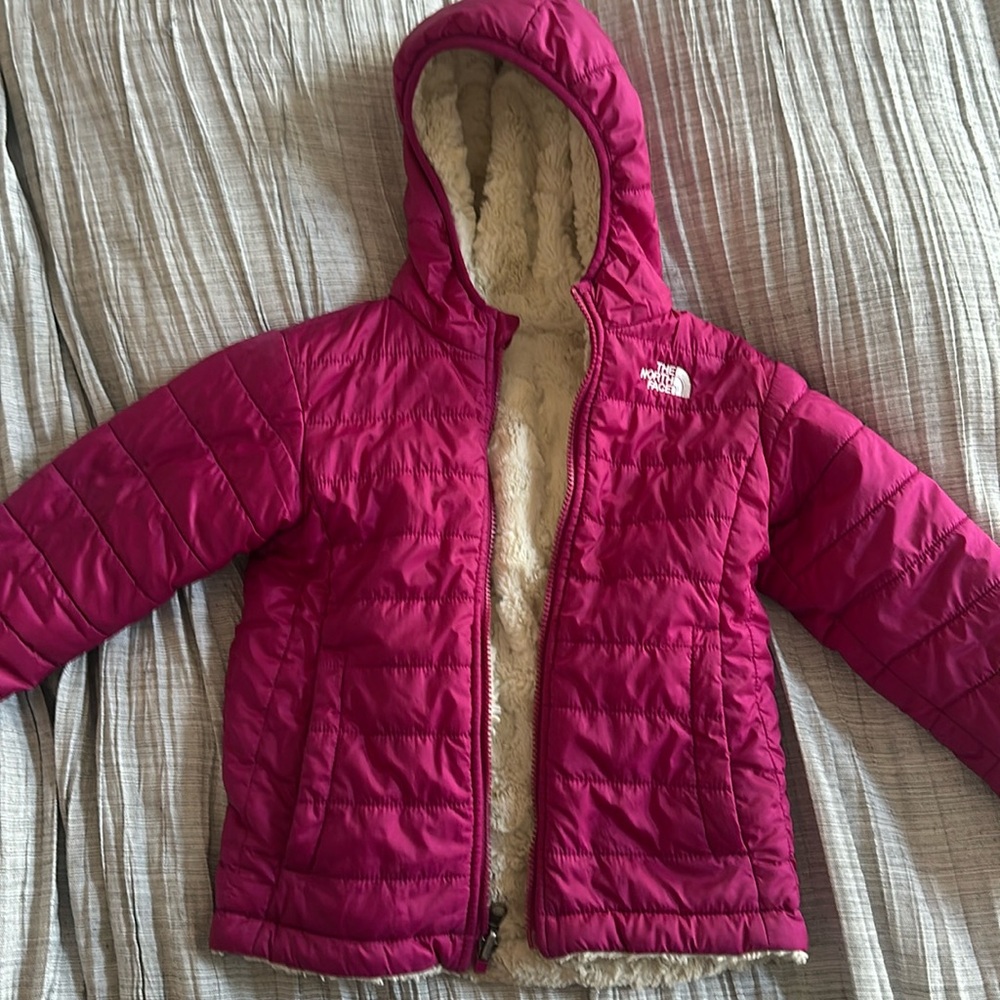 Toddler girl reversible north face